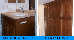 bathroom cabinet & closet